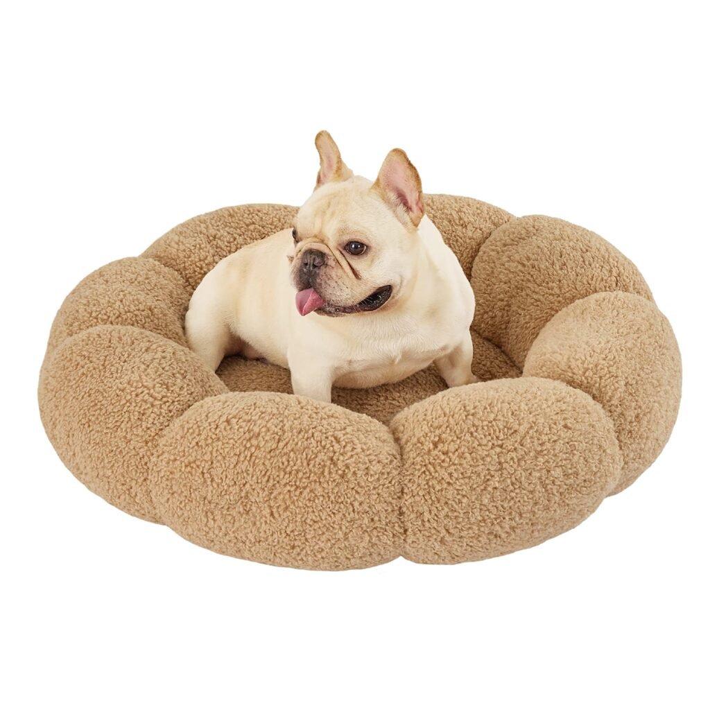 Flower-Round-Dog-Bed